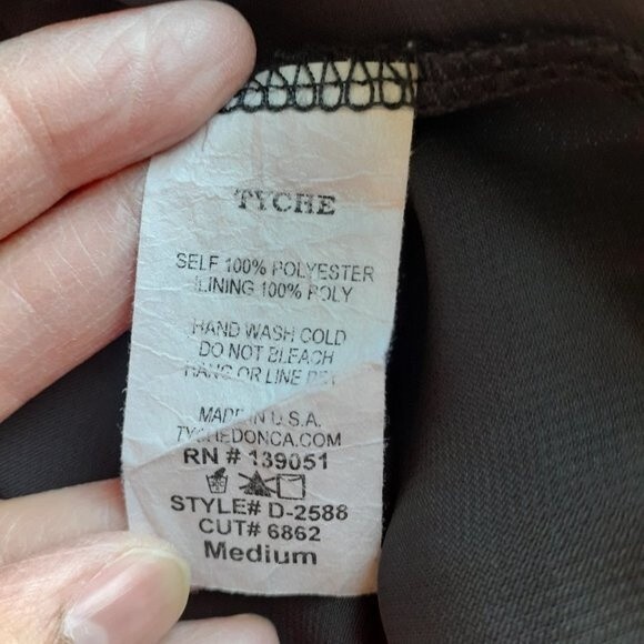 TYCHE Womens Relax Fit Crepe Lined Solid Black Open TieSleeves Shift Mini Dress - Picture 10 of 11